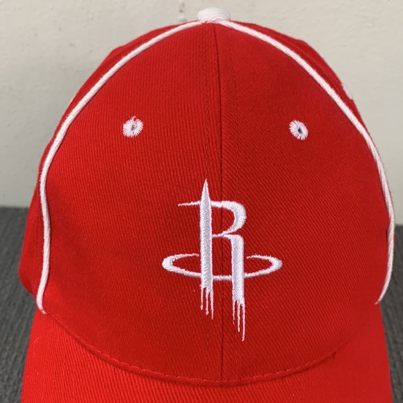 NBA Houston Rockets Hat Men's Adjustable Red White Embroidered Strapback Cap - Picture 3 of 12